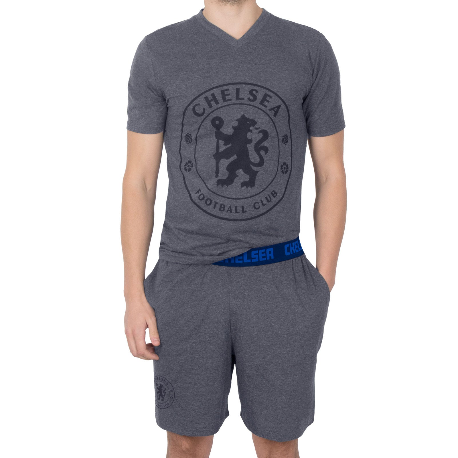 Chelsea Mens Pyjamas Short Loungewear OFFICIAL Football Gift