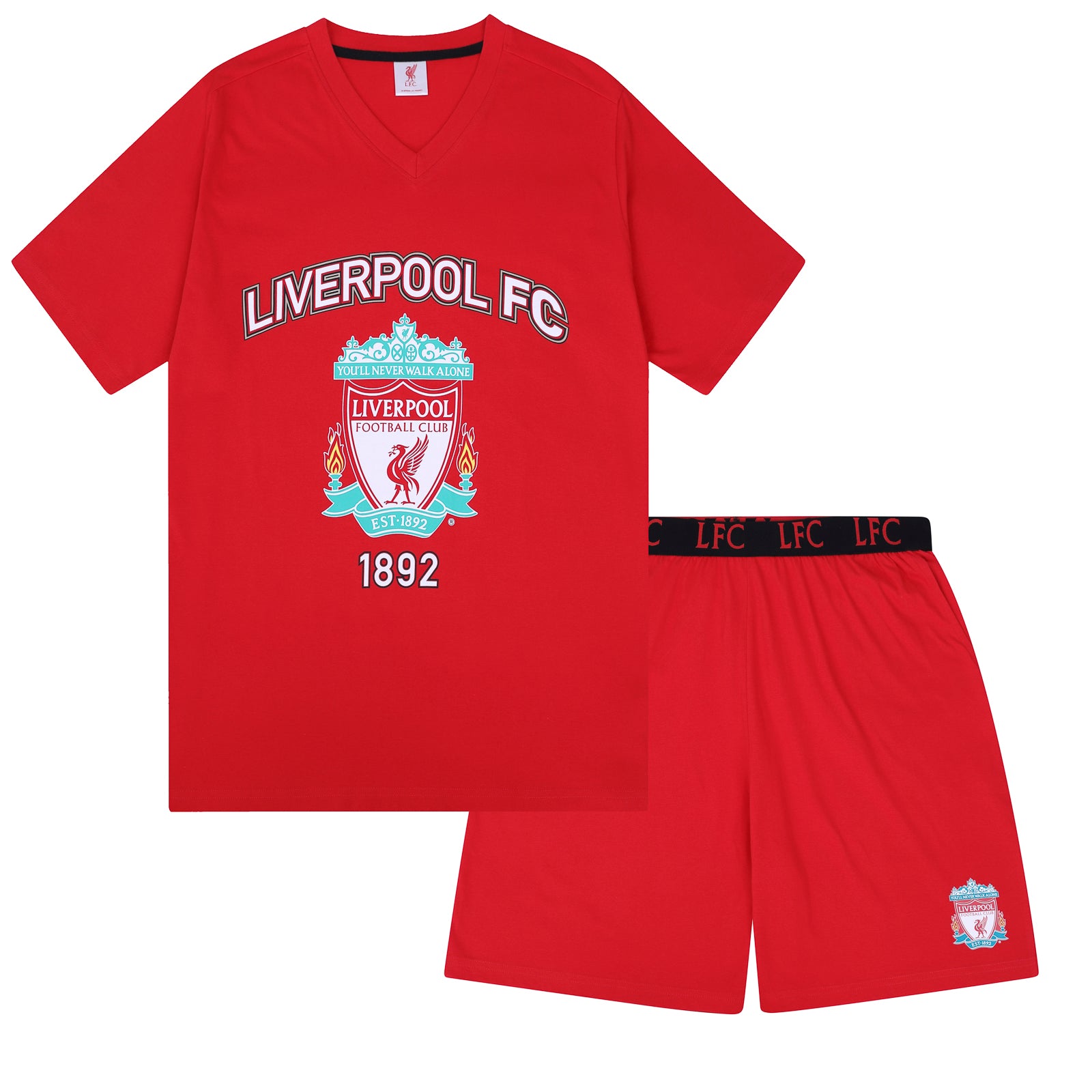 Liverpool FC Mens Pyjamas Short Loungewear OFFICIAL Football Gift