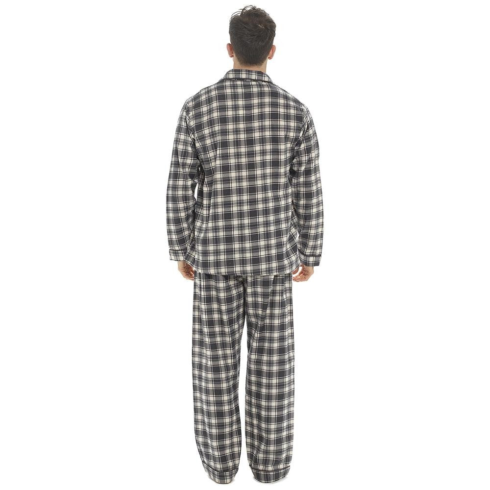 A2Z Mens Pyjama Traditional Check Brushed Cotton PJS pyjama Set 2 Piece Top set