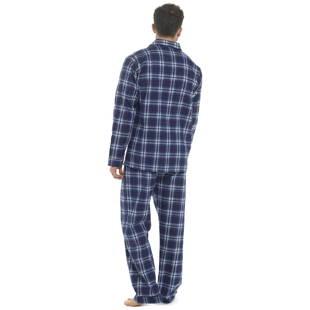 A2Z Mens Pyjama Traditional Check Brushed Cotton PJS pyjama Set 2 Piece Top set