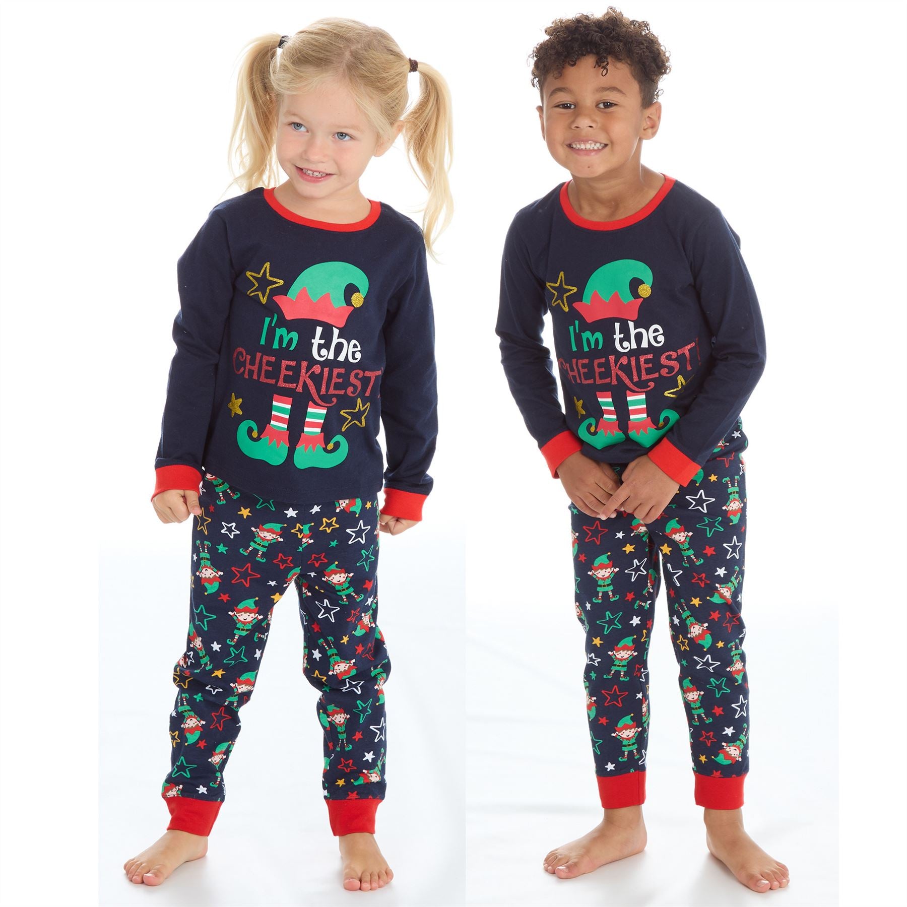 Family Matching Christmas Cotton Long Sleeve Pyjamas PJs His And Hers Pyjama Set