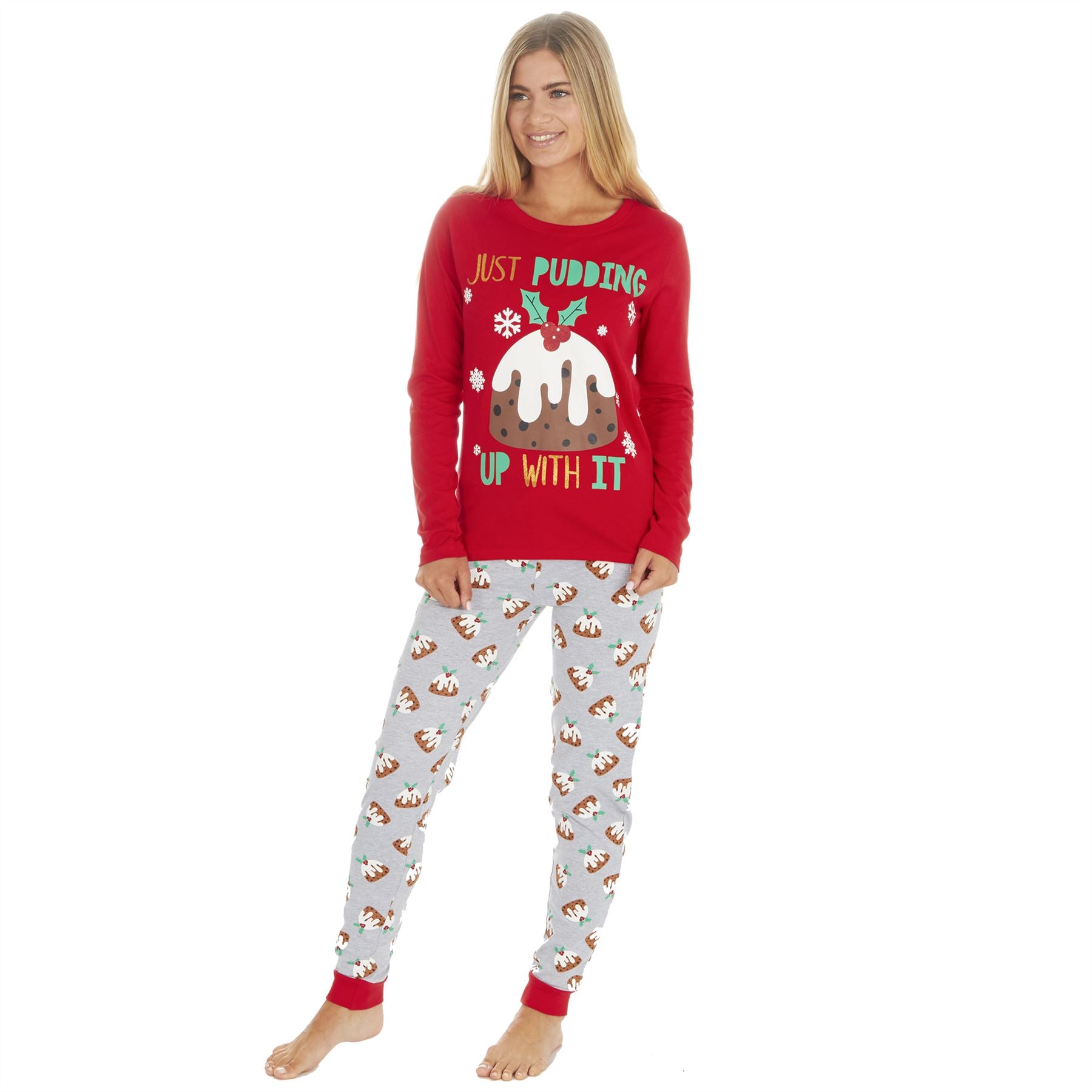 Family Matching Christmas Cotton Long Sleeve Pyjamas PJs His And Hers Pyjama Set