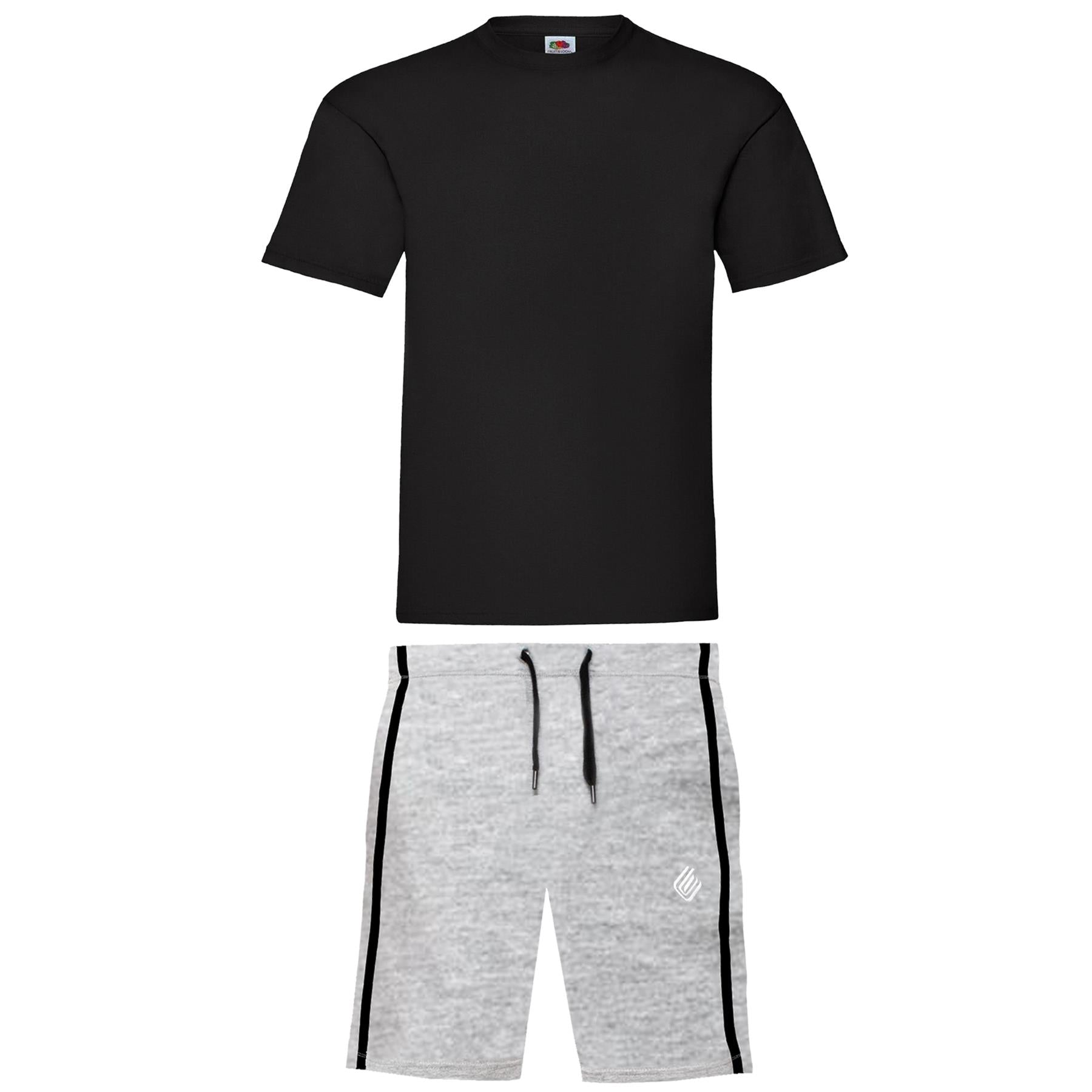 Enzo Mens Loungwear Set Short Sleeve T-Shirt Lounge Shorts Pyjama Suit S-2XL