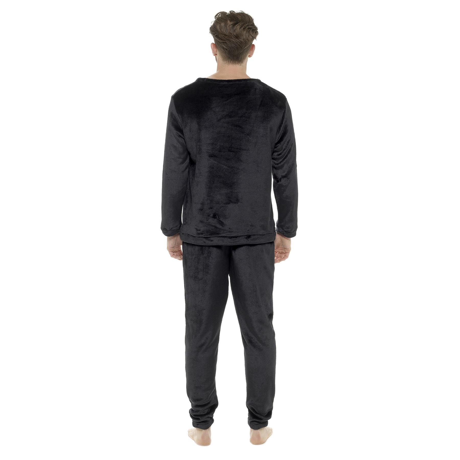 A2Z Mens Fleece Twosie  Pyjama Set Soft Winter Loungewear Top & Bottom M-2XL