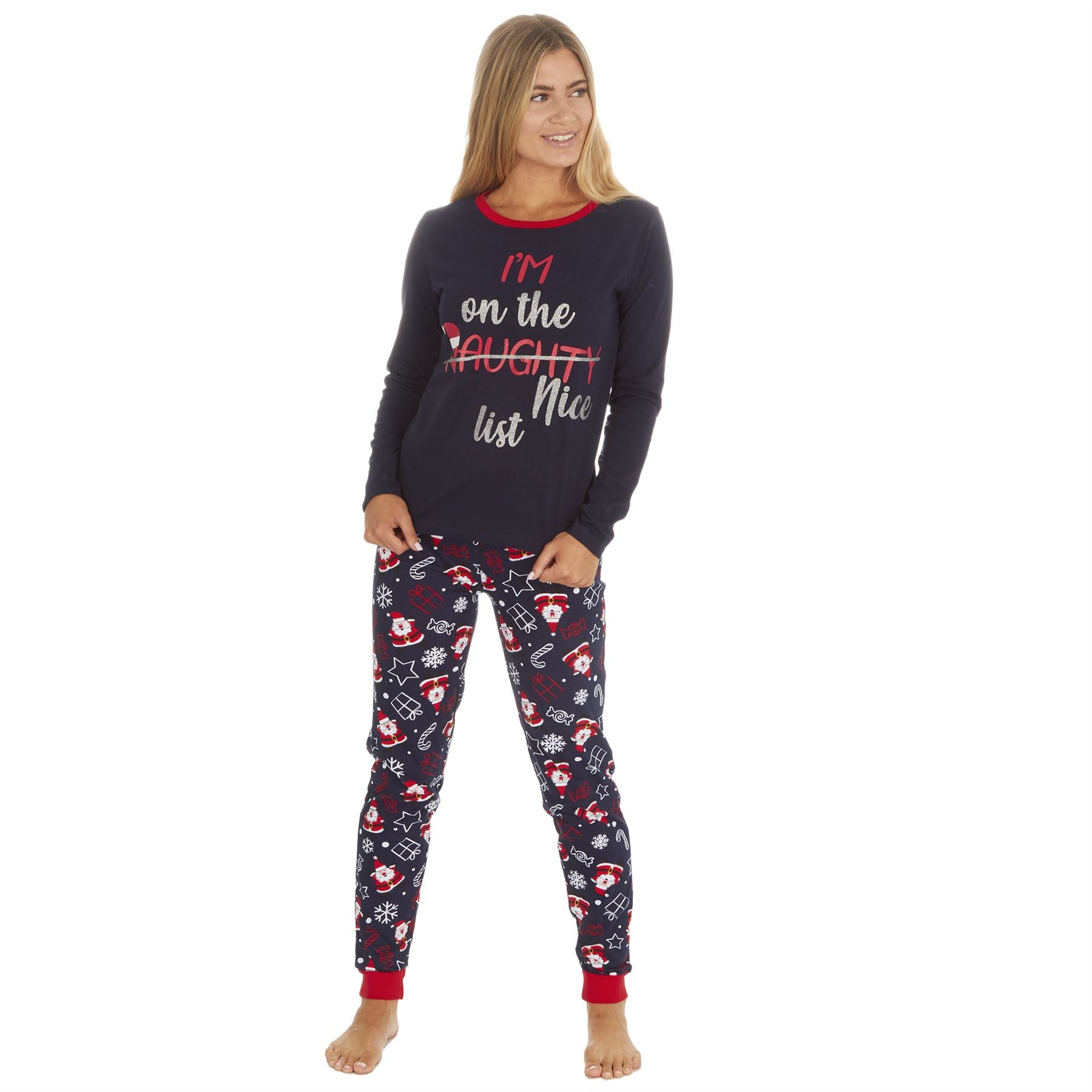 Family Matching Christmas Cotton Long Sleeve Pyjamas PJs His And Hers Pyjama Set