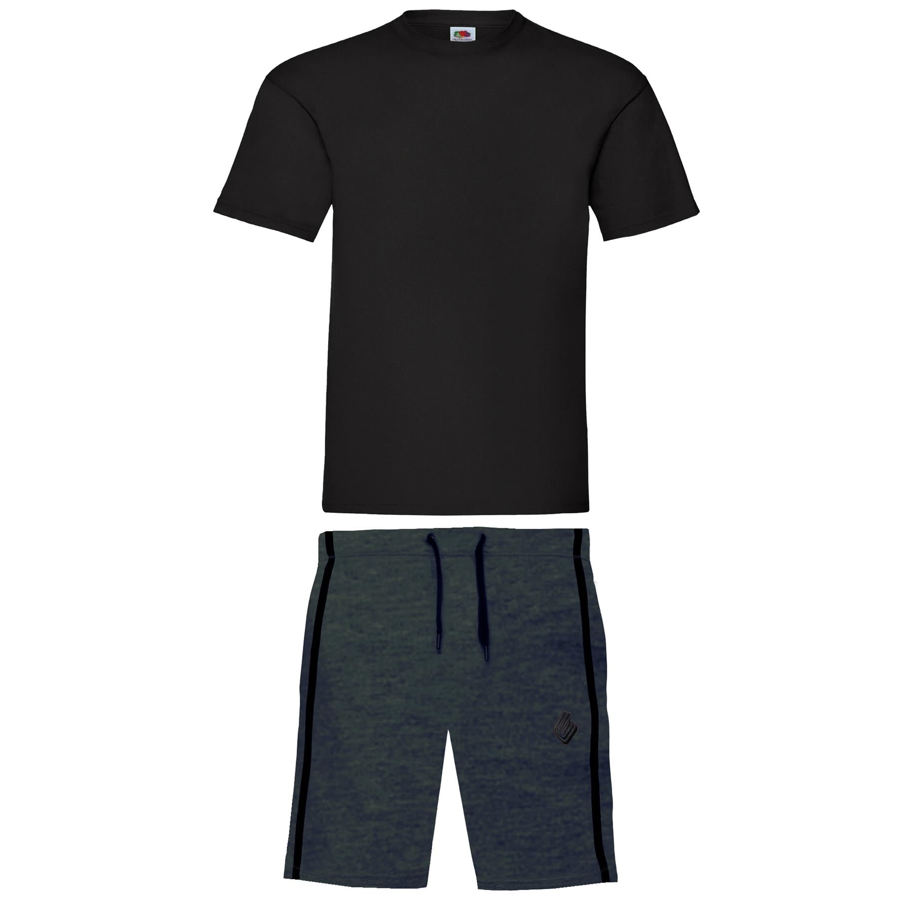 Enzo Mens Loungwear Set Short Sleeve T-Shirt Lounge Shorts Pyjama Suit S-2XL