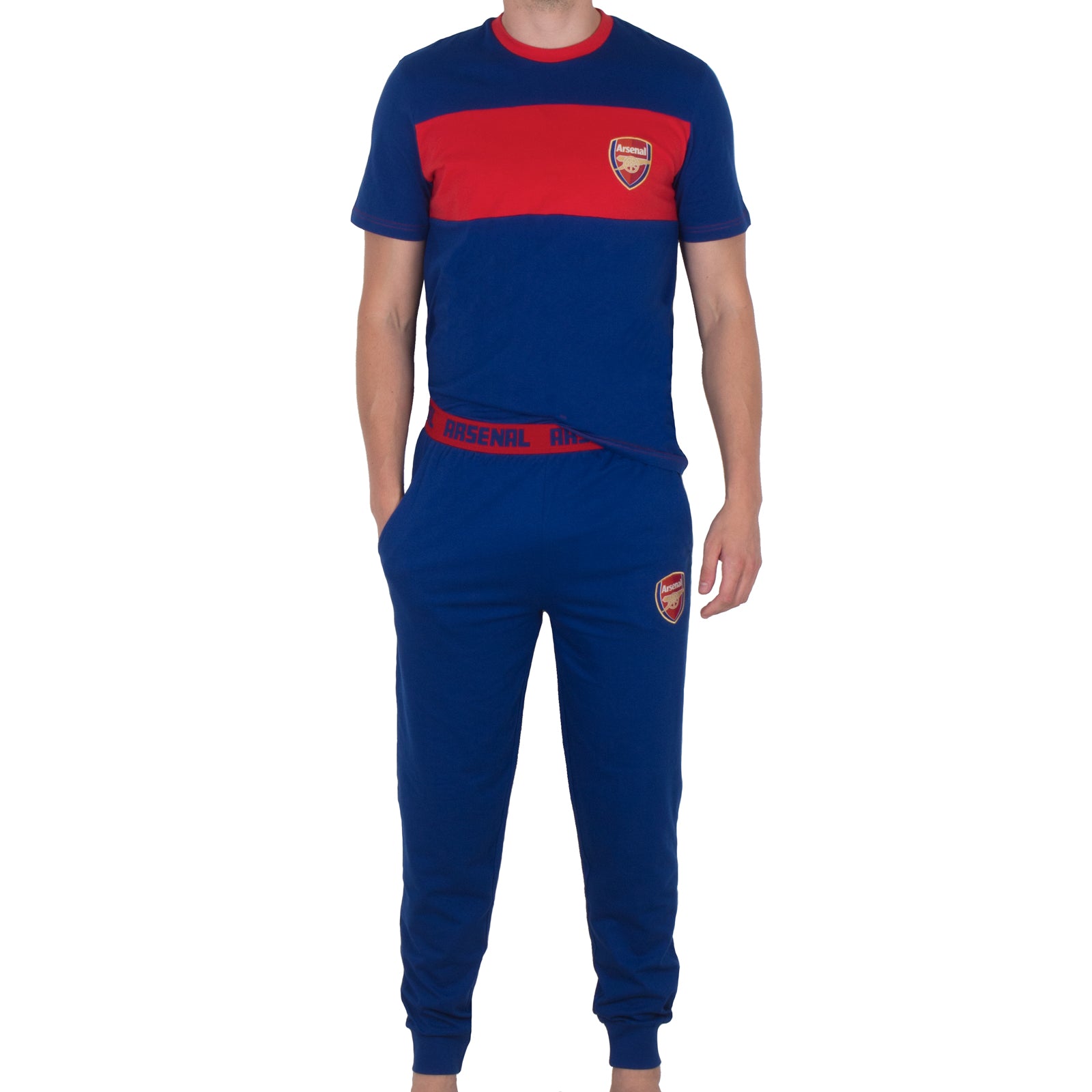 Arsenal FC Mens Pyjamas Long Premium Set OFFICIAL Football Gift