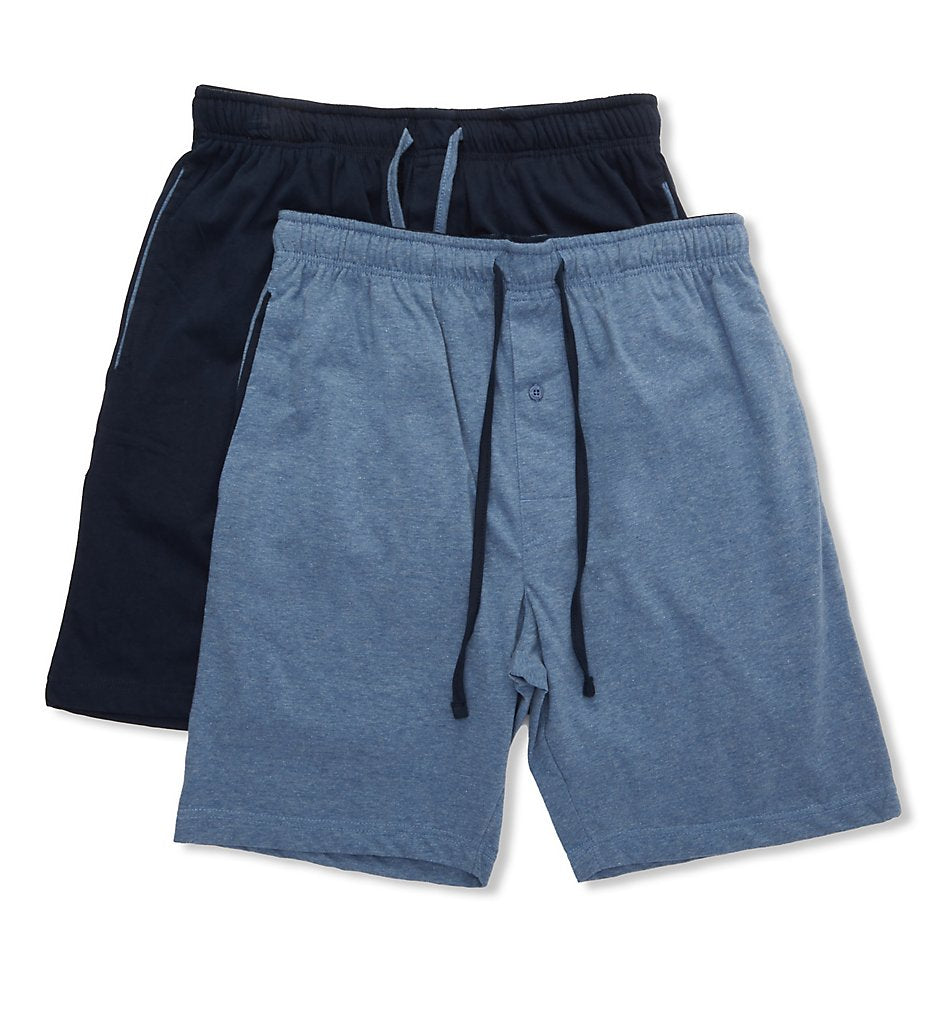 Hanes 4034BA Big Man Classic Cotton Blend Lounge Short - 2 Pack