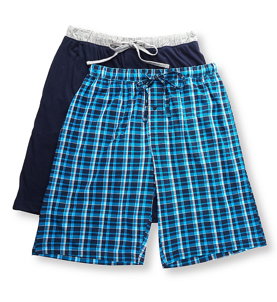 Hanes 4034BA Big Man Classic Cotton Blend Lounge Short - 2 Pack