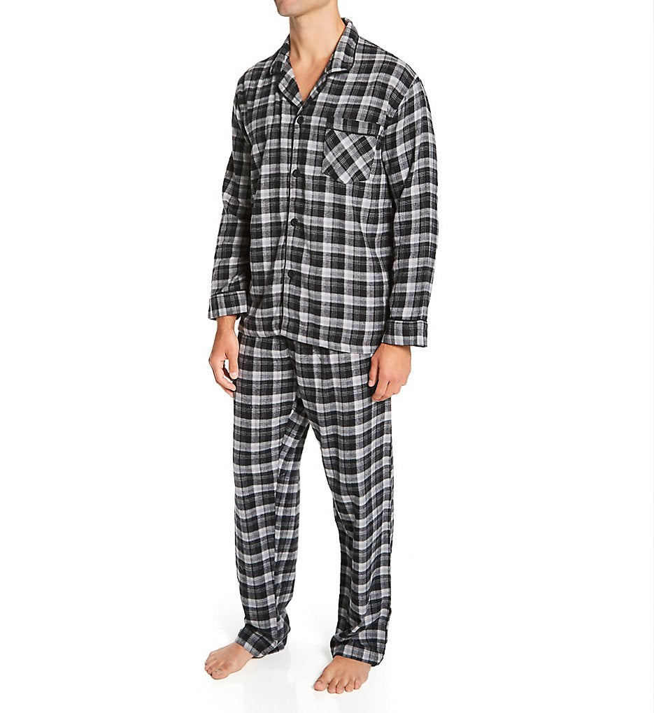 Hanes 4039 Plaid Flannel Pajama Set