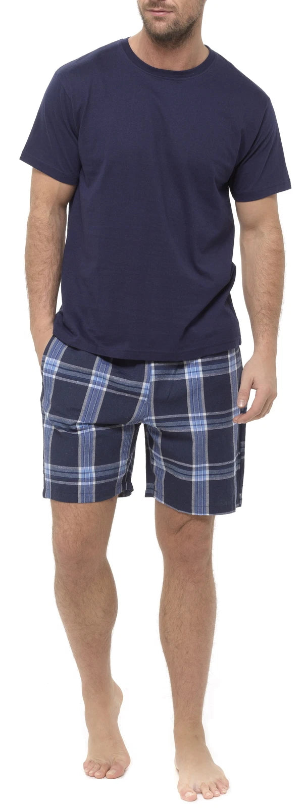 Foxbury Mens Checked Short Pyjama Set