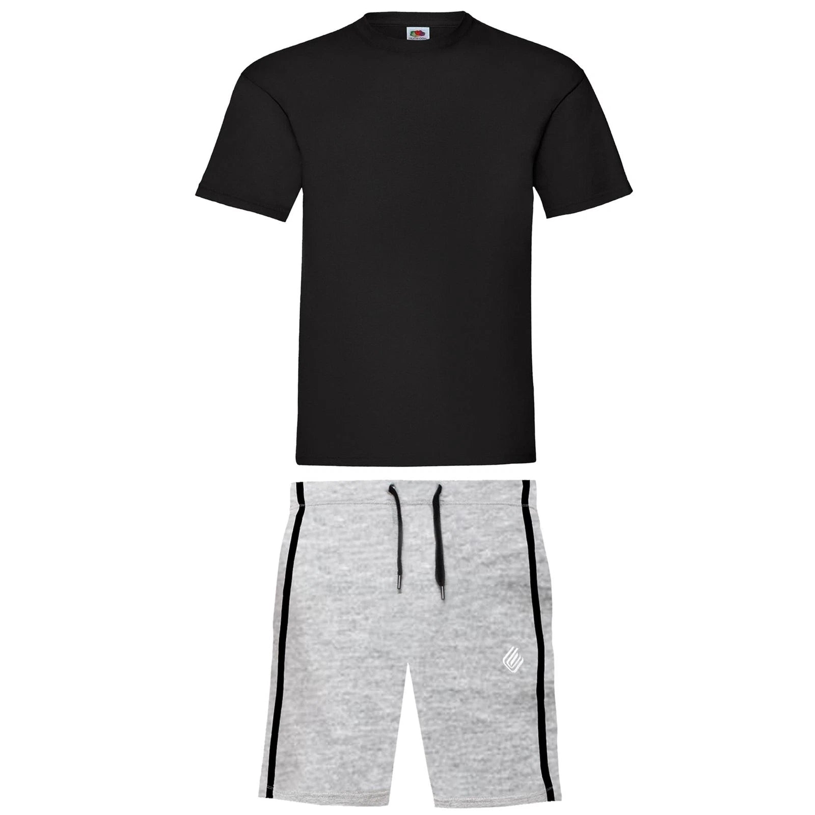 Enzo Mens Loungwear Set Short Sleeve T-Shirt Lounge Shorts Pyjama Suit S-2XL