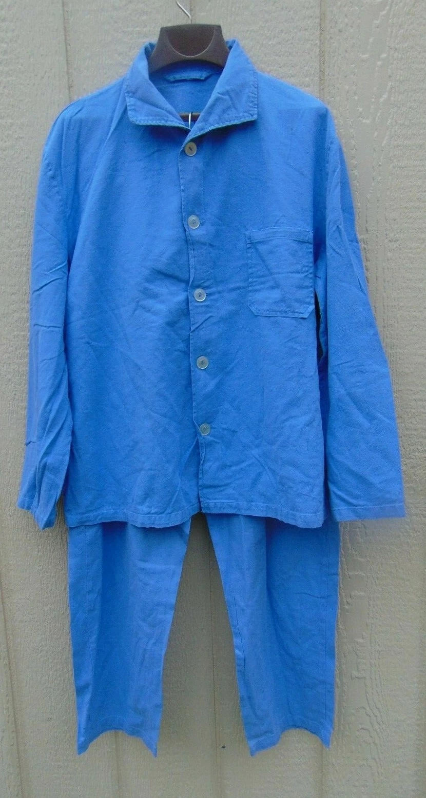 German military blue cotton pajama sets, very good used condition, free shipping