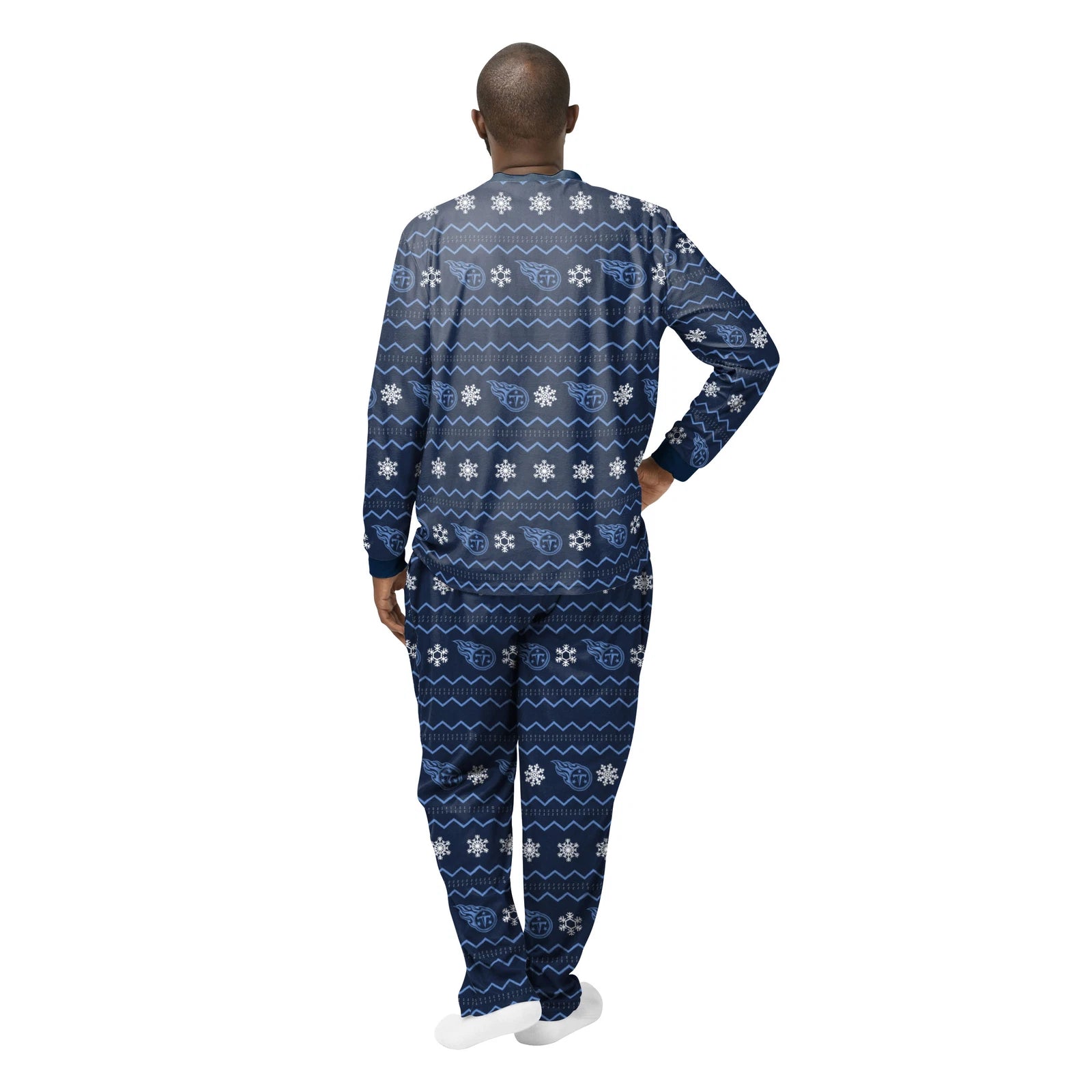 FOCO NFL Men's Tennessee Titans Team Logo Ugly Pajama Set