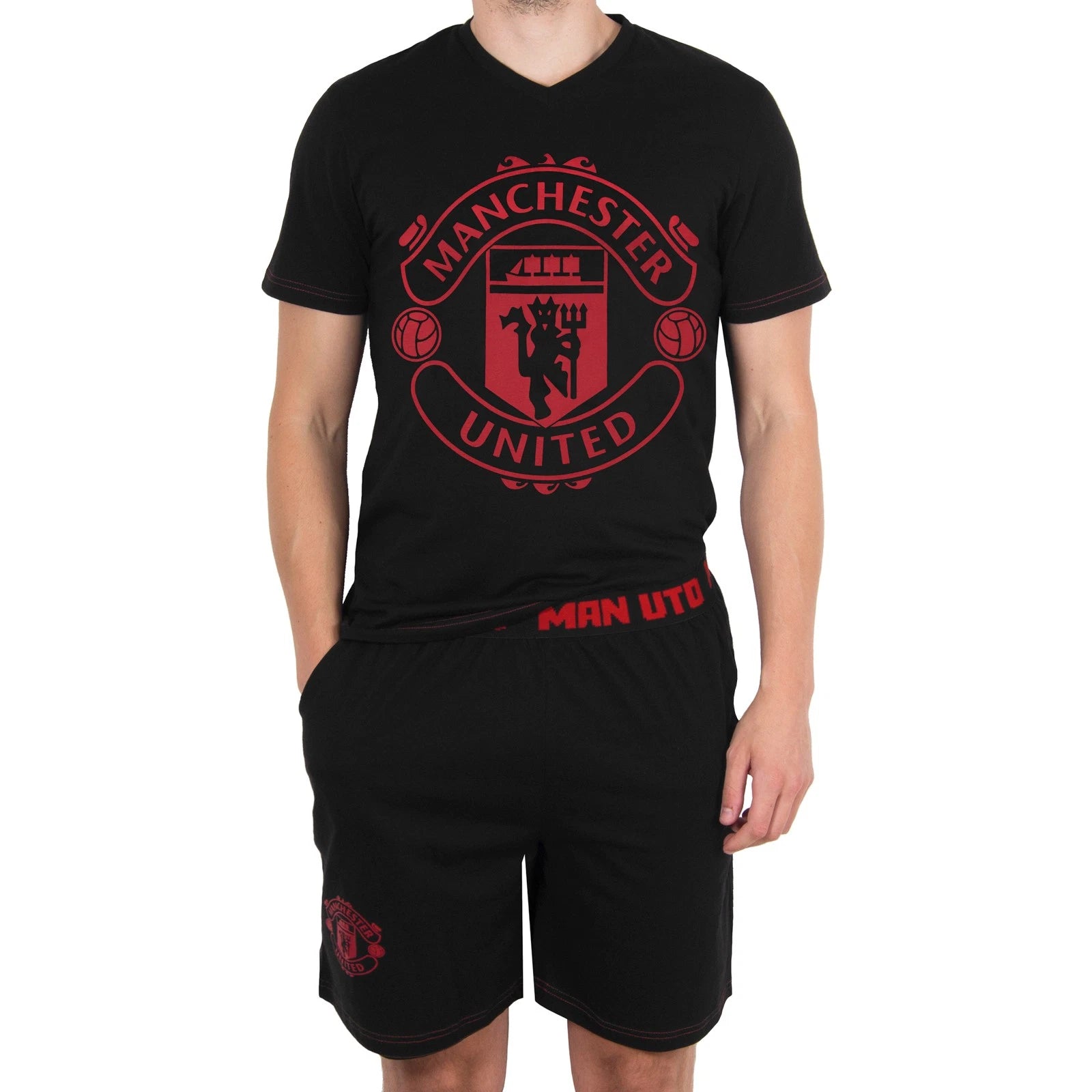 Manchester United Mens Pyjamas Short Loungewear OFFICIAL Football Gift