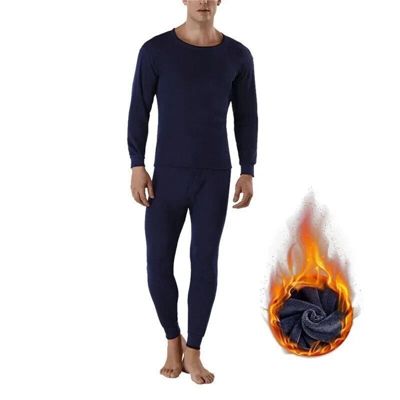 2023 Men's winter thick coral velvet pajamas, pants, long sleeves, two-piece set