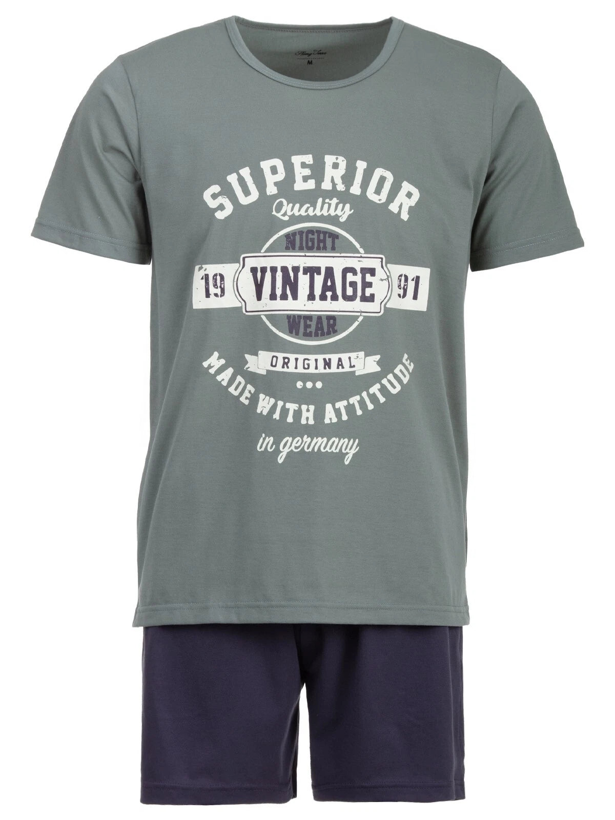 Henry Terre Mens Pyjamas Shorty Sleepwear Short Sleeve Shorts Set M-5XL Cotton-