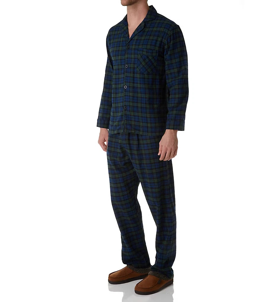 Hanes 4039 Plaid Flannel Pajama Set