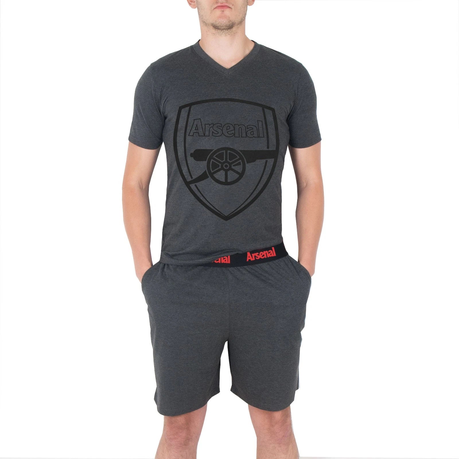 Arsenal FC Mens Pyjamas Short Loungewear OFFICIAL Football Gift