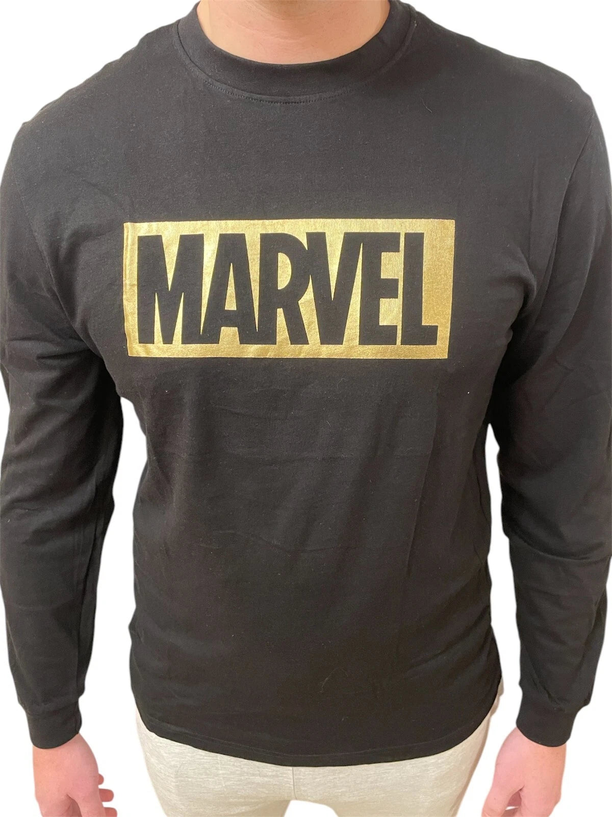 EX UK STORE BRAND NEW MENS CHARACTER PYJAMAS MARVEL BLACK GREY PJ SET LOUNGE