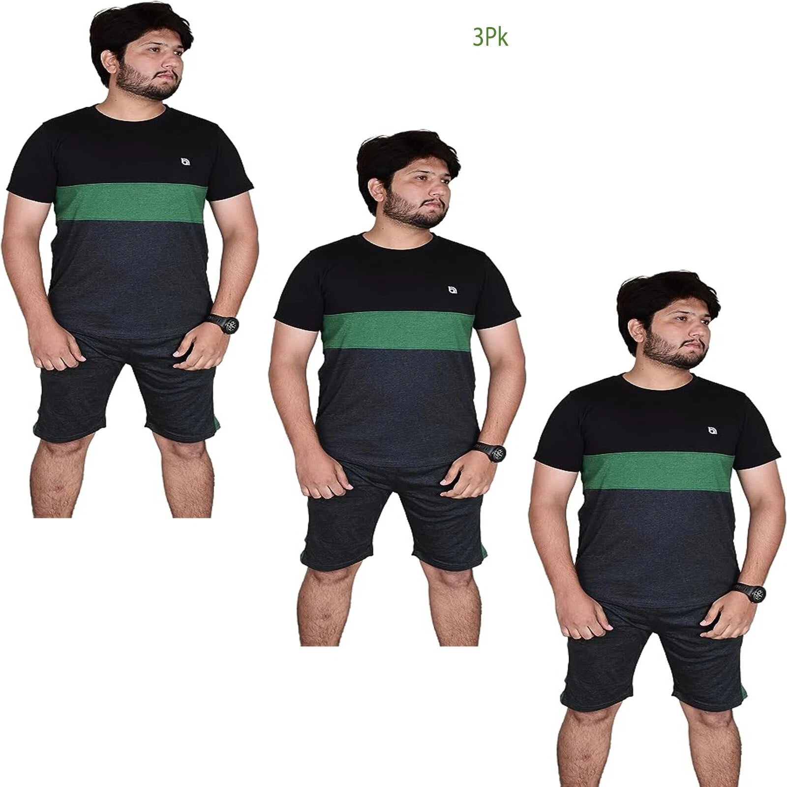 1-3PK Men's Short Pyjama Sets Men's Short PJs, Sleepwear Nightwear For Men