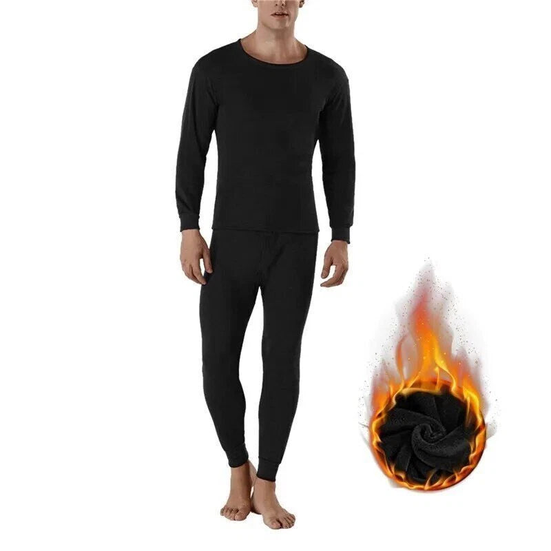 2023 Men's winter thick coral velvet pajamas, pants, long sleeves, two-piece set