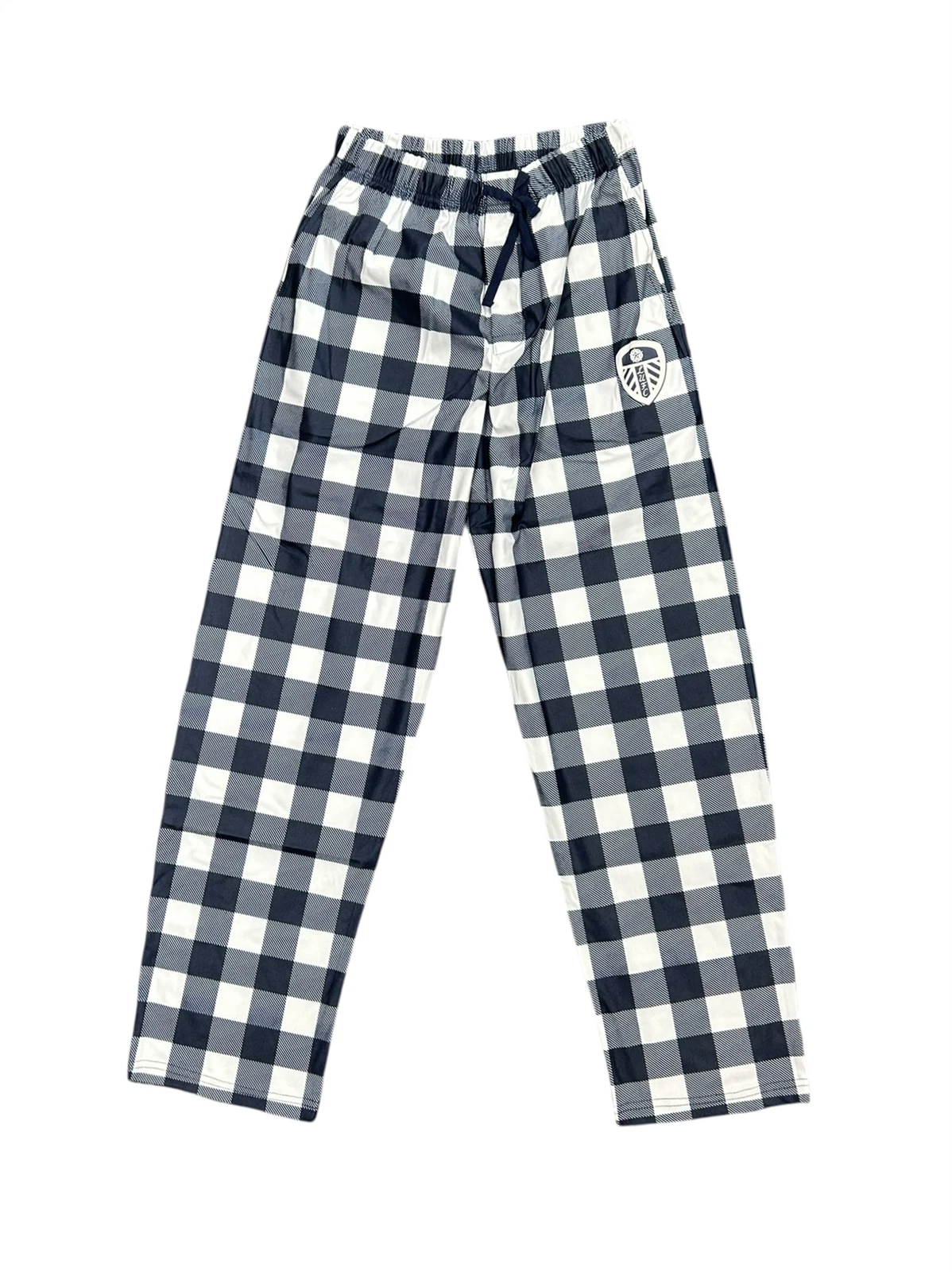 Leeds United Pyjama Set Men's Football Check PJ Set - New