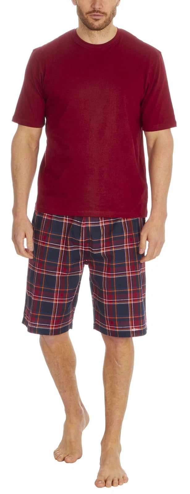 Cargo Bay Mens Cotton Blend Short Woven Lounge Set