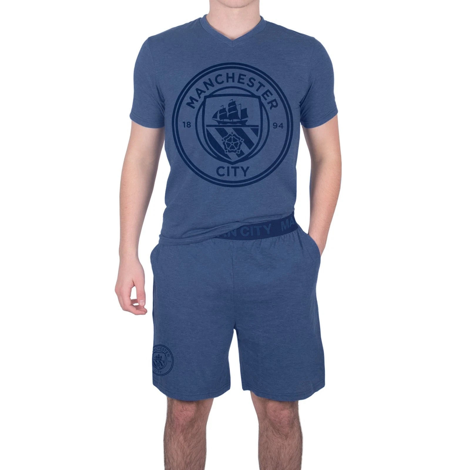 Manchester City Mens Pyjamas Short Loungewear OFFICIAL Football Gift