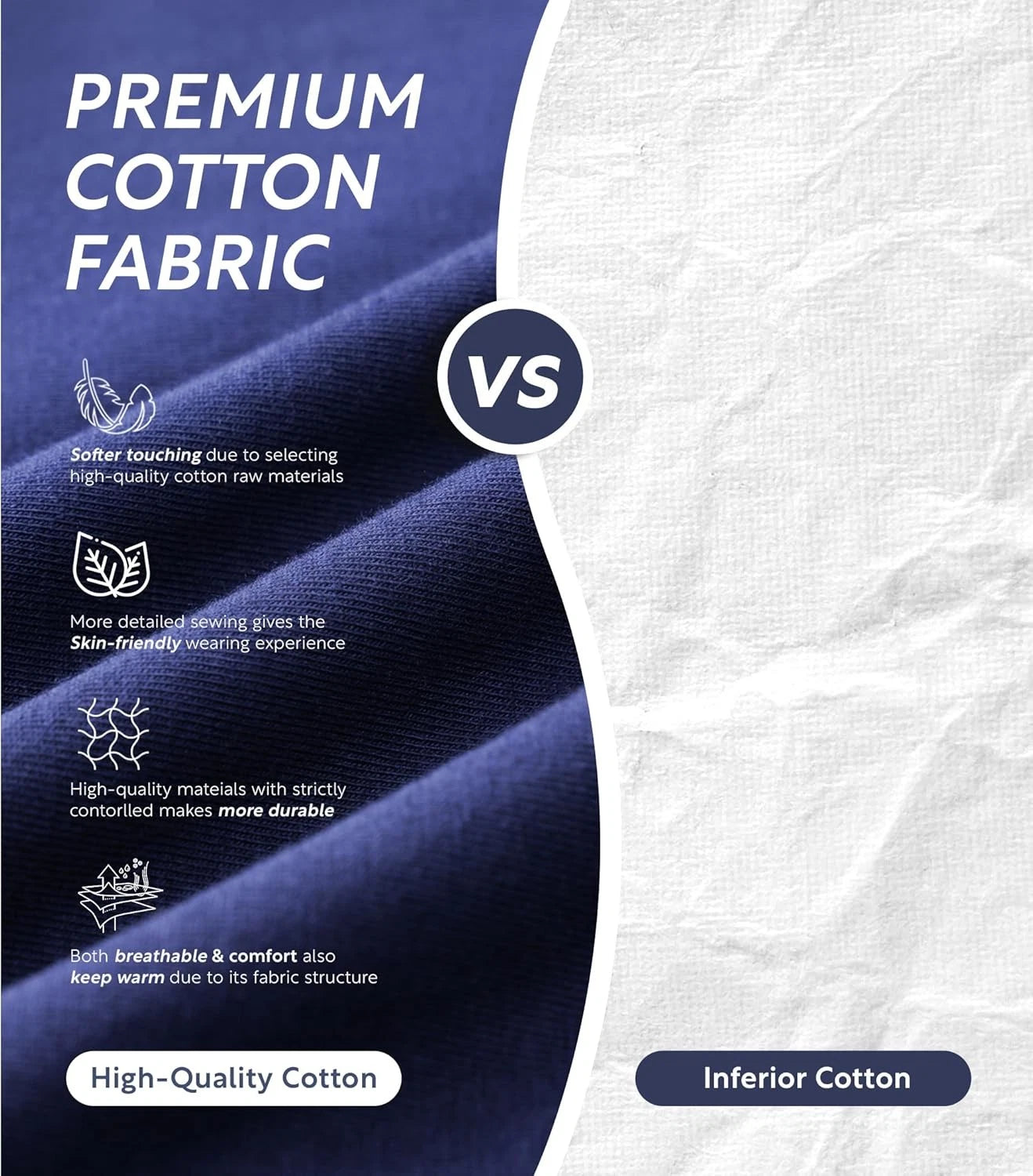 DAVID ARCHY Mens Pajamas Set Soft Cotton Notched Collar Pajamas for Men Long Sle