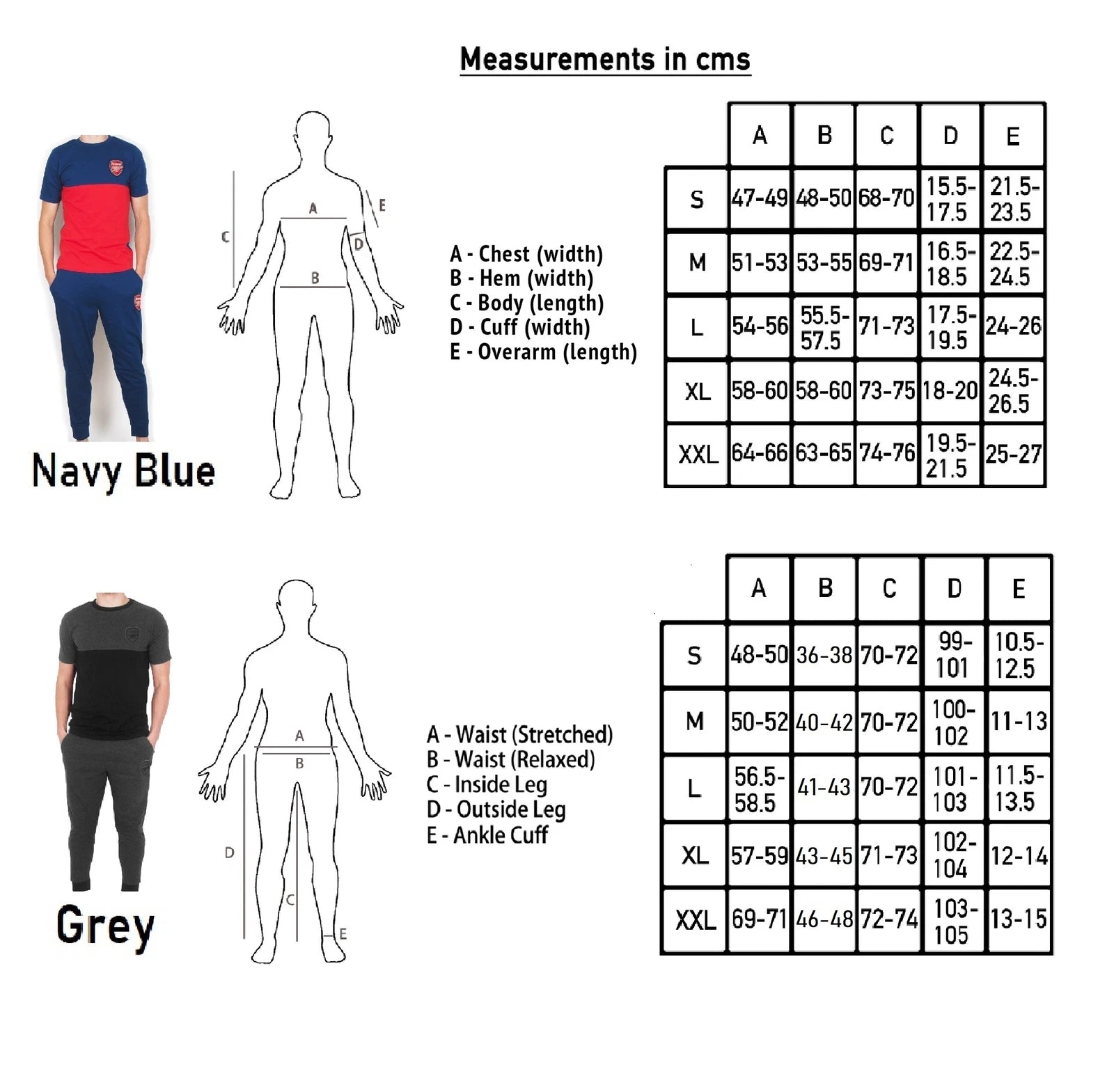 Arsenal FC Mens Pyjamas Long Premium Set OFFICIAL Football Gift