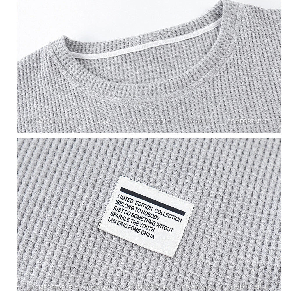 2023 Pyjamas Long Sleeve Cotton Suit Set for Women Men Autumn and Winter