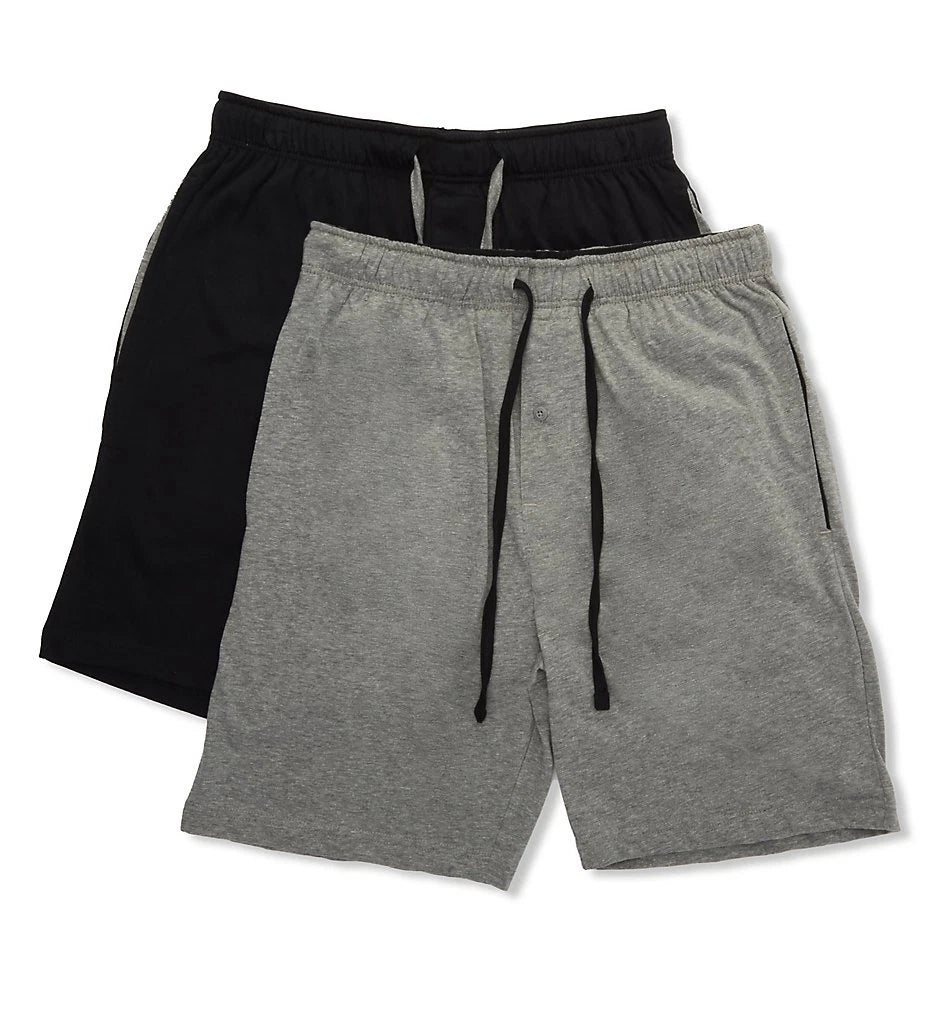 Hanes 4034BA Big Man Classic Cotton Blend Lounge Short - 2 Pack