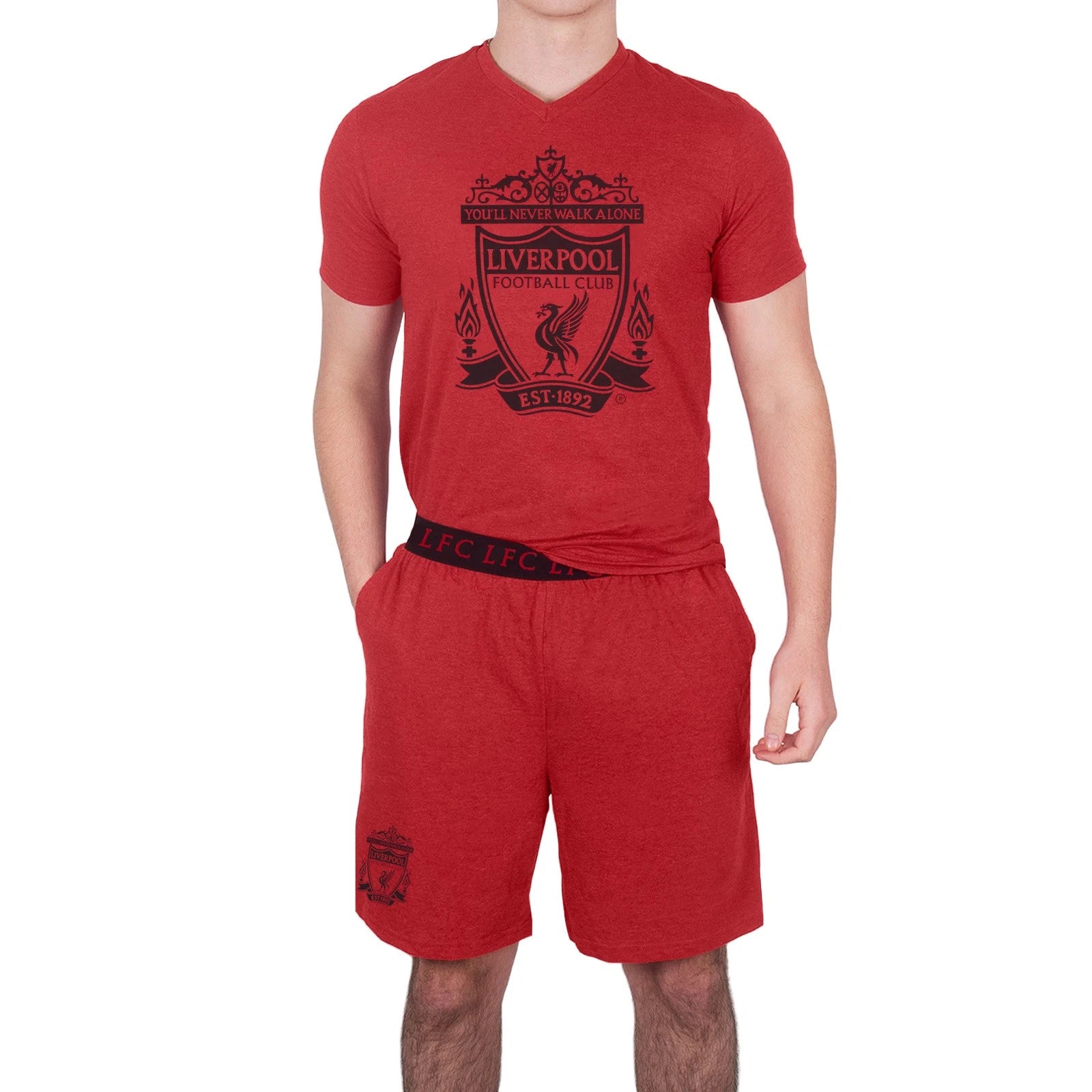 Liverpool FC Mens Pyjamas Short Loungewear OFFICIAL Football Gift