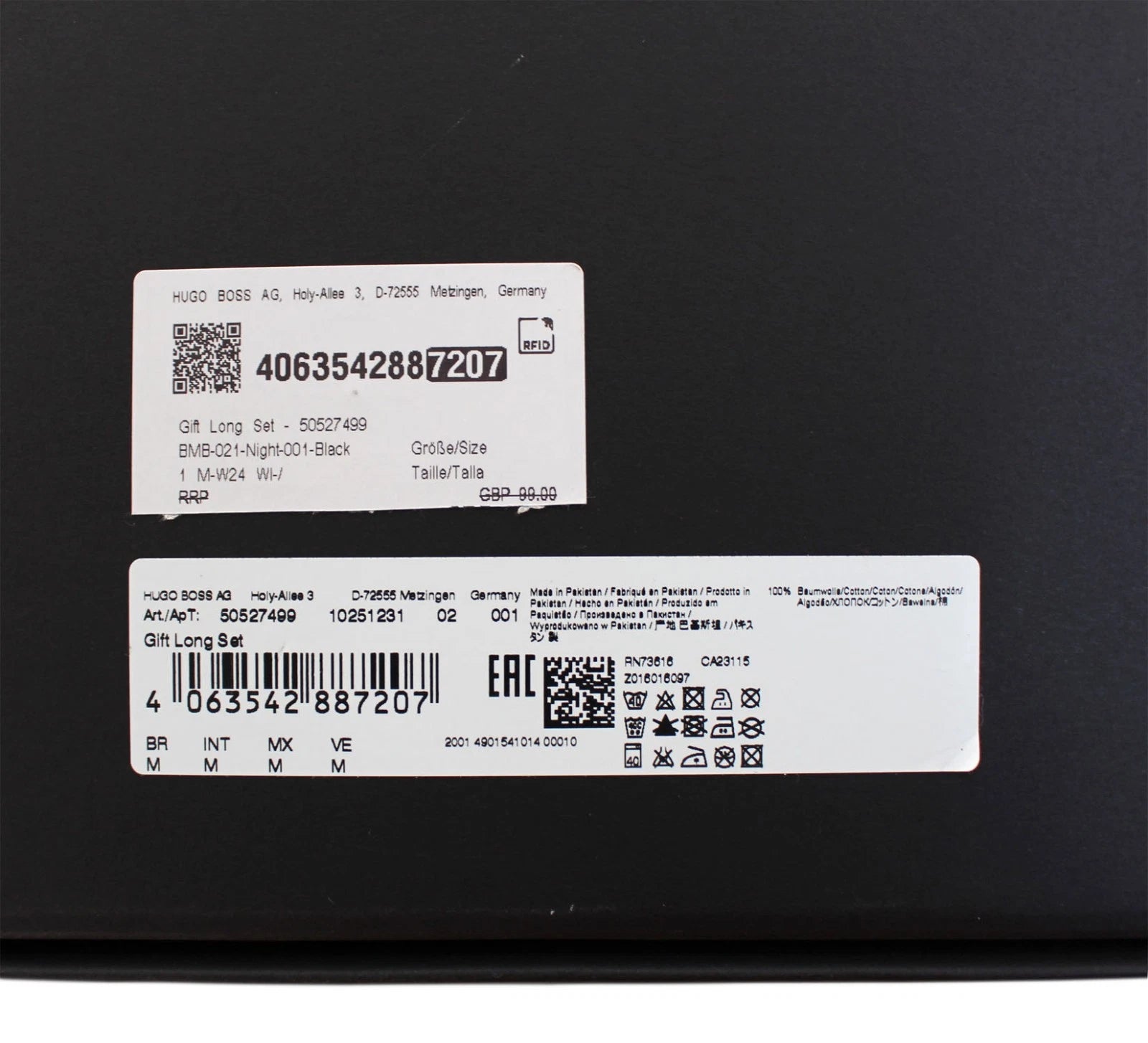 BOSS MEN'S METALLIC-BRANDING PYJAMAS IN INTERLOCK COTTON GIFT-BOX Was £99