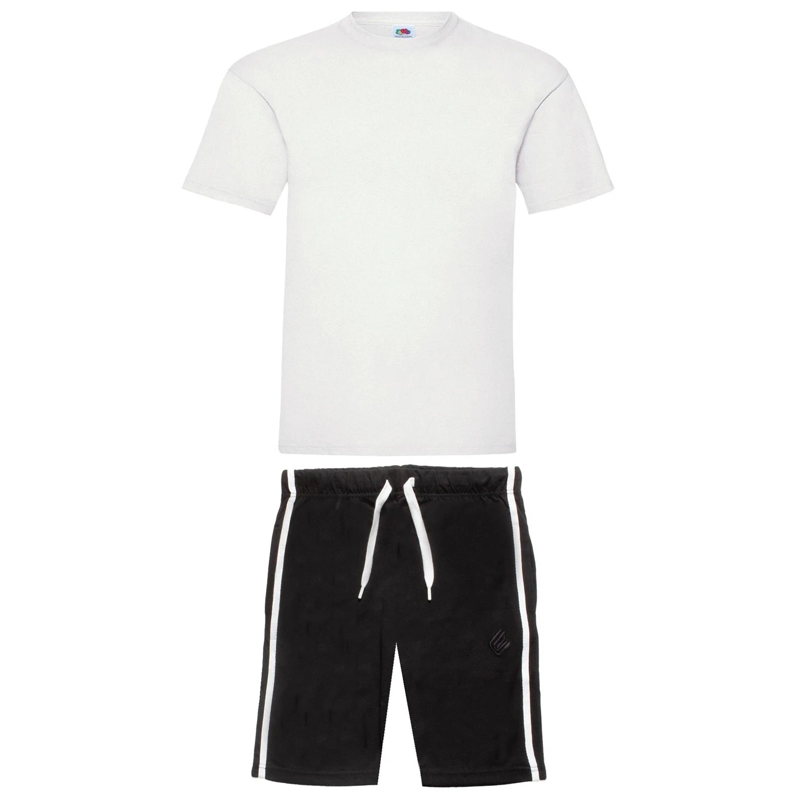 Enzo Mens Loungwear Set Short Sleeve T-Shirt Lounge Shorts Pyjama Suit S-2XL