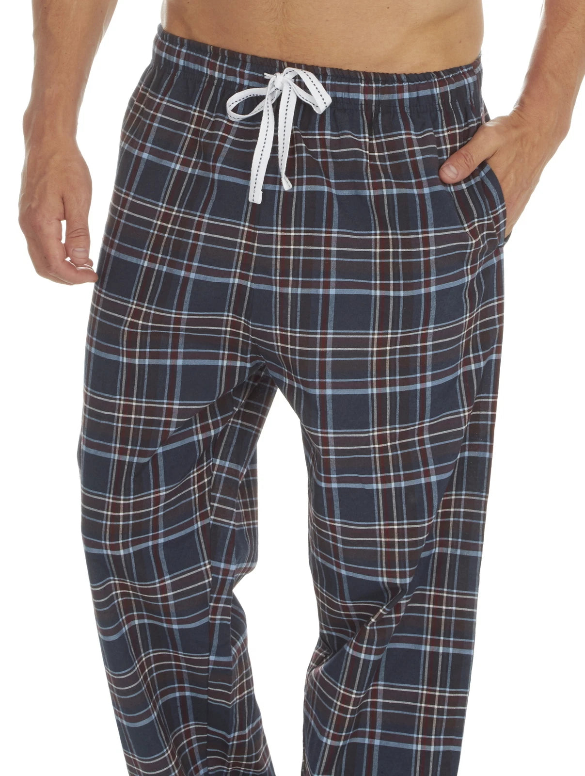 Cargo Bay Mens Jersey Top & Woven Check Pyjama Lounge Set