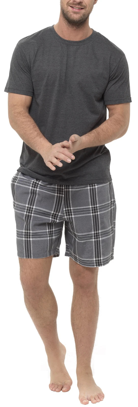 Foxbury Mens Checked Short Pyjama Set
