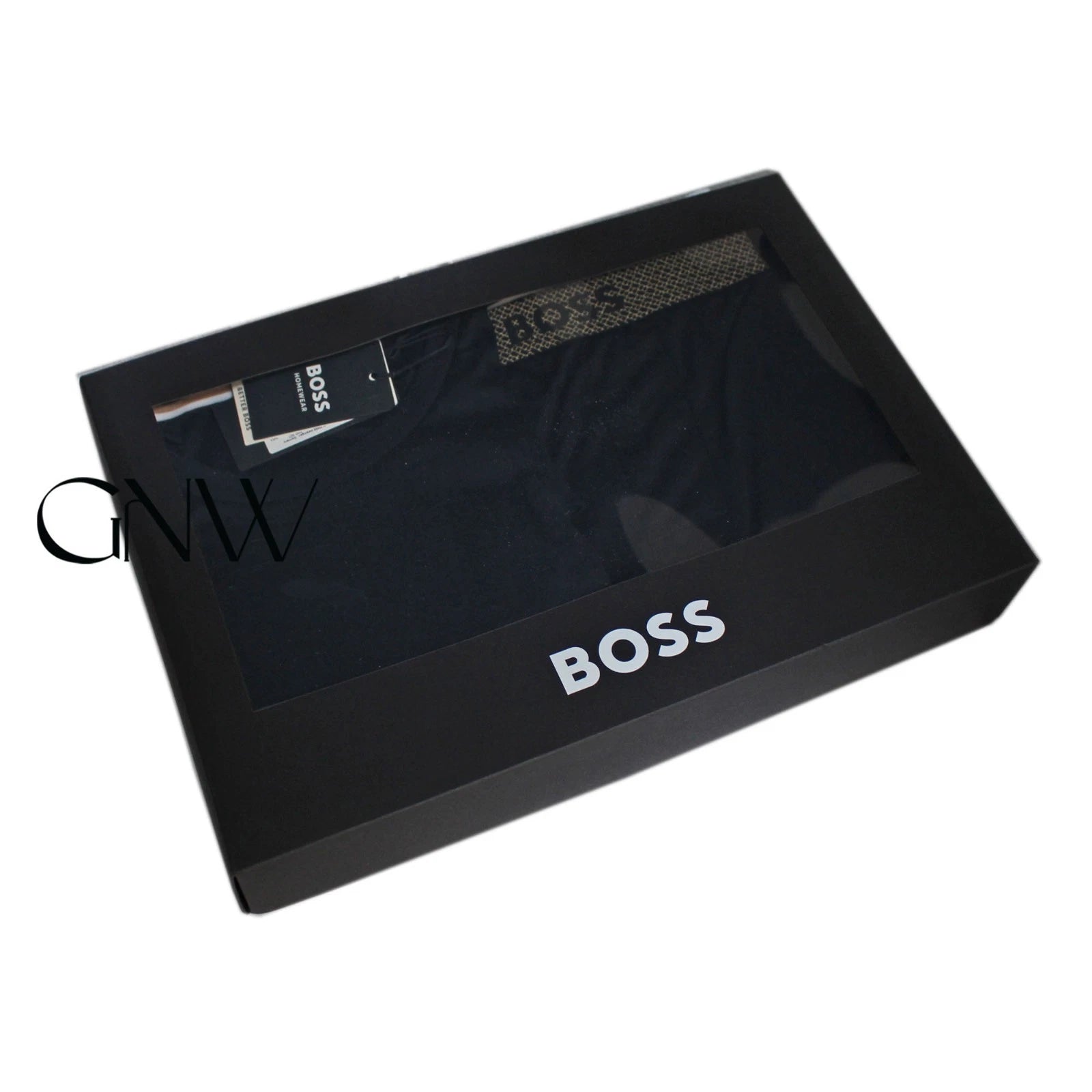 BOSS MEN'S METALLIC-BRANDING PYJAMAS IN INTERLOCK COTTON GIFT-BOX Was £99
