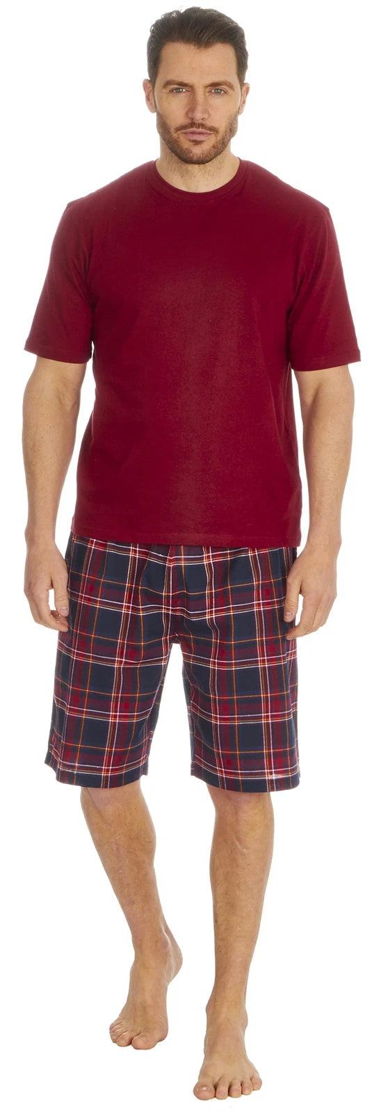 Cargo Bay Mens Cotton Blend Short Woven Lounge Set