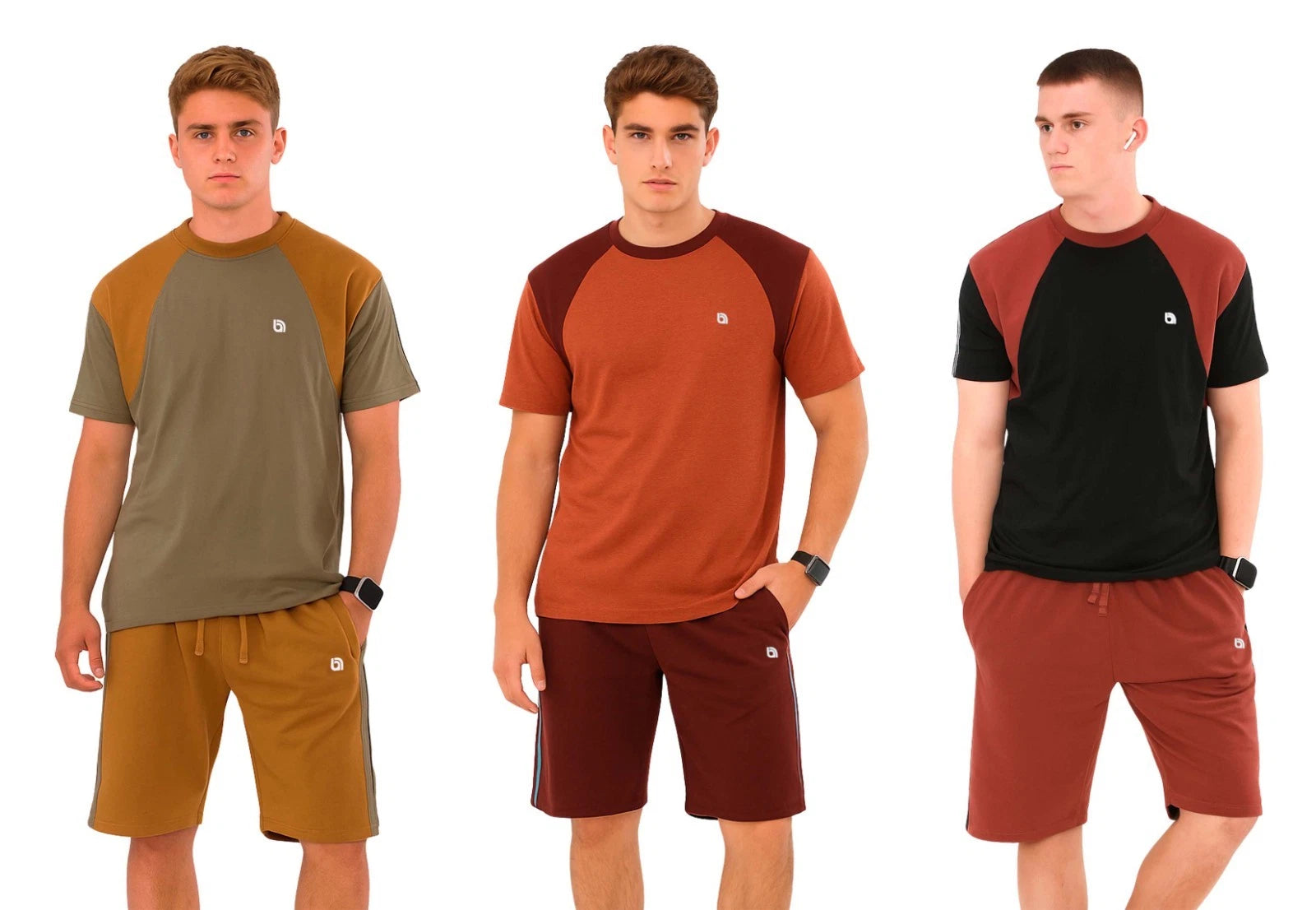 1-3PK Men's Short Pyjama Sets Men's Short PJs, Sleepwear Nightwear For Men