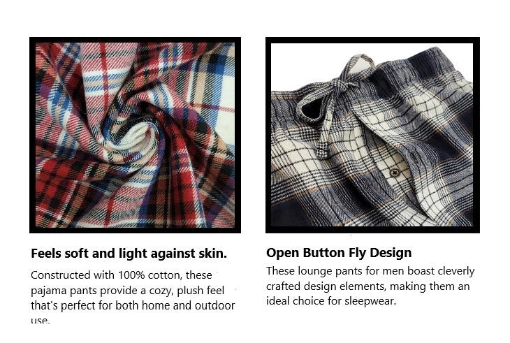 3 Pack Pajama Lounge 100% Cotton Pants Bottoms Sleepwear PJs S-6XL (Big & Tall)