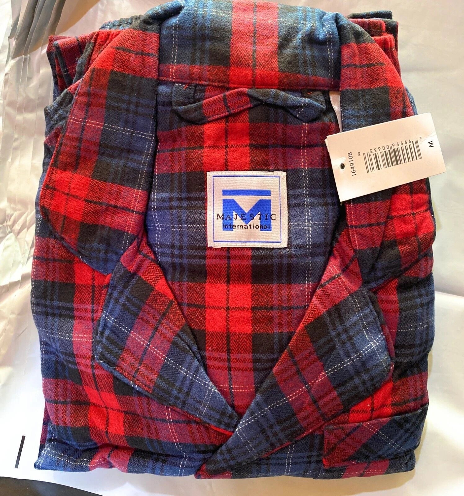 Majestic International 100% Cotton Plaid Pajama Set