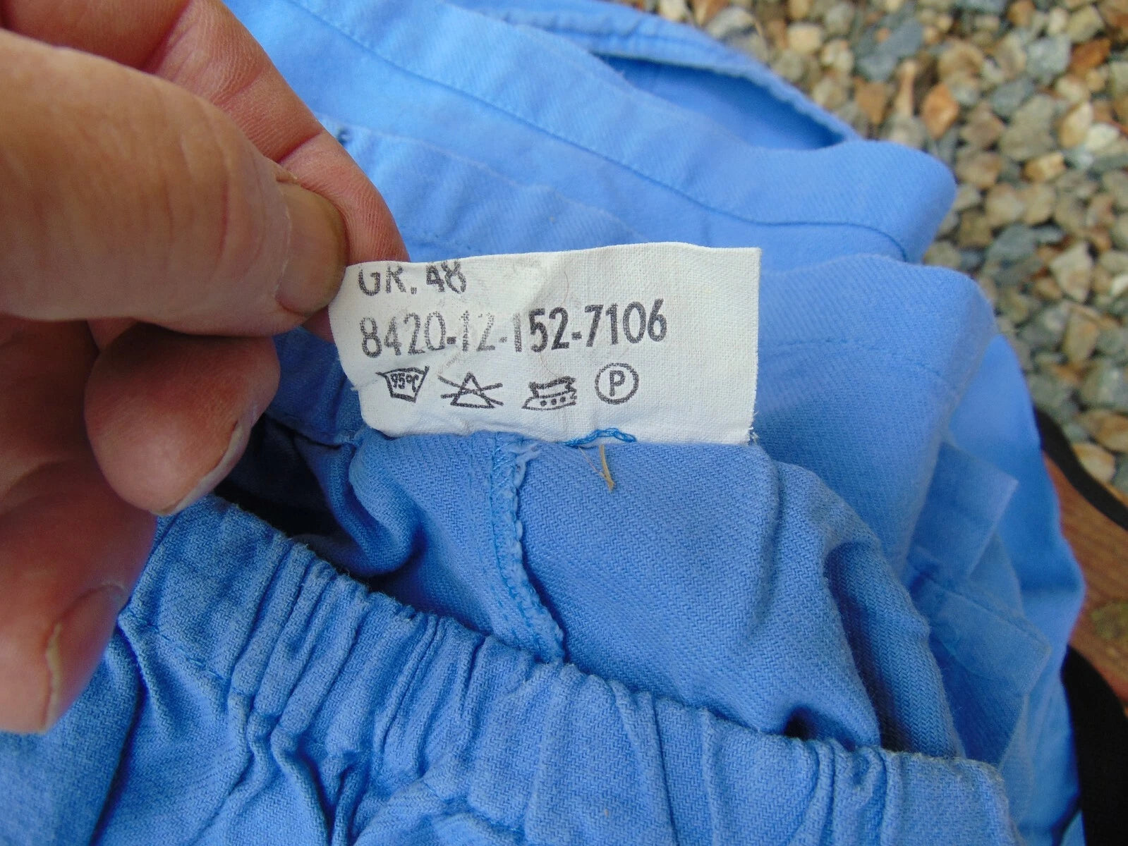 German military blue cotton pajama sets, very good used condition, free shipping