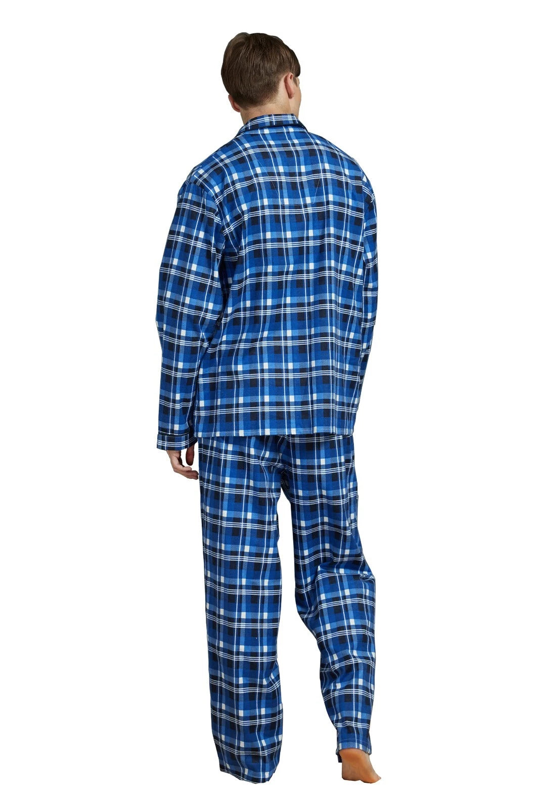 Amaxer Men’s Pajamas Set 100% Cotton Flannel Long Sleeves Pajamas For Men PJs