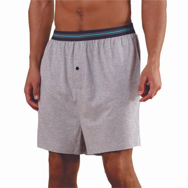 2 pack Men’s Jersey, Elastic Waistband w. Pocket, Button Fly, Pajama Sleep Short
