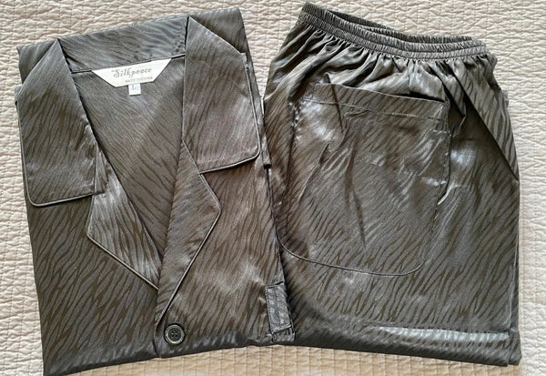 2nd Item Ship FREE  Mens Silk Satin Pajamas Set Pants Lounge Sleepwear SILKPEACE