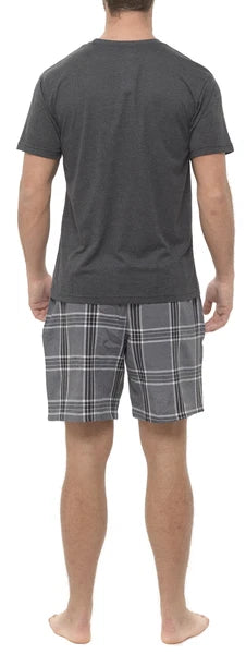 Foxbury Mens Checked Short Pyjama Set