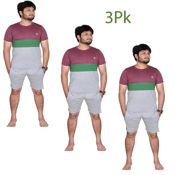 1-3PK Men's Short Pyjama Sets Men's Short PJs, Sleepwear Nightwear For Men