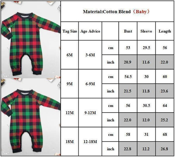 2025 Christmas Deer Grid Print Family Pyjamas Kids Adults Nightwear Pajamas Set*